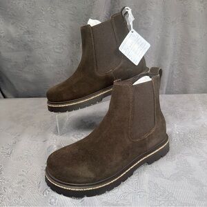 Birkenstock Mocha Highwood Slip On Suede Chelsea Booties Mid EU40 US9